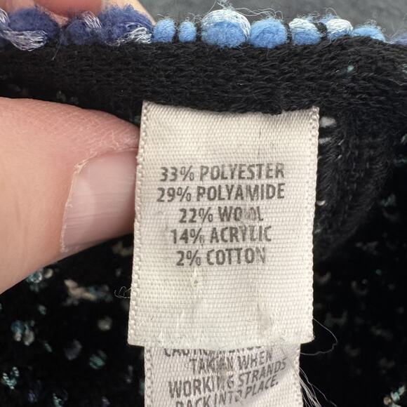 St John Skirt Womens 8 Blue Black Tweed Boucle Knit Wool Blend Classic Stretch - Picture 5 of 14